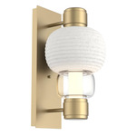 Torno Mandrel Wall Sconce - Gilded Brass / Clear