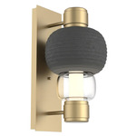 Torno Mandrel Wall Sconce - Gilded Brass / Clear