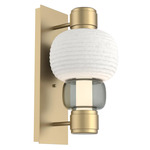 Torno Mandrel Wall Sconce - Gilded Brass / Smoke