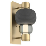 Torno Mandrel Wall Sconce - Gilded Brass / Smoke