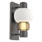Torno Mandrel Wall Sconce - Graphite / Bronze
