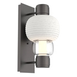 Torno Mandrel Wall Sconce - Graphite / Clear