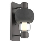 Torno Mandrel Wall Sconce - Graphite / Clear