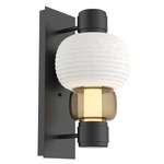 Torno Mandrel Wall Sconce - Matte Black / Bronze