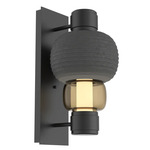 Torno Mandrel Wall Sconce - Matte Black / Bronze