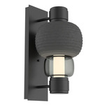 Torno Mandrel Wall Sconce - Matte Black / Smoke