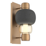 Torno Mandrel Wall Sconce - Novel Brass / Amber