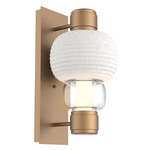 Torno Mandrel Wall Sconce - Novel Brass / Clear