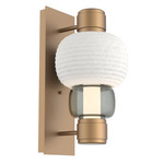 Torno Mandrel Wall Sconce - Novel Brass / Smoke