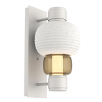Torno Mandrel Wall Sconce - Salt White / Bronze