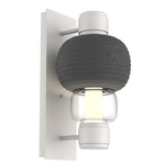 Torno Mandrel Wall Sconce - Salt White / Clear