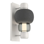 Torno Mandrel Wall Sconce - Salt White / Smoke