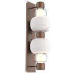 Torno Mandrel Double Wall Sconce - Burnished Bronze / Clear