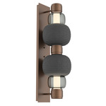 Torno Mandrel Double Wall Sconce - Burnished Bronze / Smoke