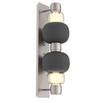 Torno Mandrel Double Wall Sconce - Beige Silver / Amber
