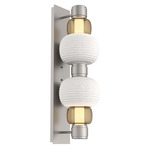 Torno Mandrel Double Wall Sconce - Beige Silver / Bronze