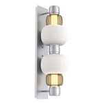 Torno Mandrel Double Wall Sconce - Classic Silver / Bronze