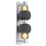 Torno Mandrel Double Wall Sconce - Classic Silver / Bronze