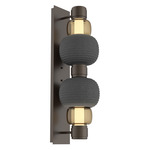 Torno Mandrel Double Wall Sconce - Flat Bronze / Bronze