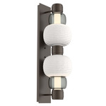 Torno Mandrel Double Wall Sconce - Flat Bronze / Smoke