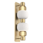 Torno Mandrel Double Wall Sconce - Gilded Brass / Bronze