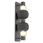 Torno Mandrel Double Wall Sconce - Graphite / Amber