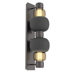 Torno Mandrel Double Wall Sconce - Graphite / Bronze