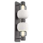 Torno Mandrel Double Wall Sconce - Graphite / Smoke