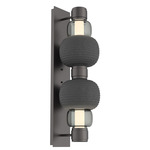 Torno Mandrel Double Wall Sconce - Graphite / Smoke