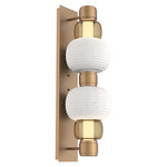 Torno Mandrel Double Wall Sconce - Novel Brass / Bronze