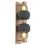Torno Mandrel Double Wall Sconce - Novel Brass / Bronze