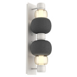 Torno Mandrel Double Wall Sconce - Salt White / Amber