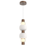 Torno Mandrel Double Pendant - Burnished Bronze / Amber