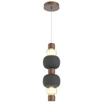 Torno Mandrel Double Pendant - Burnished Bronze / Amber