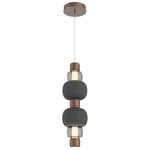 Torno Mandrel Double Pendant - Burnished Bronze / Smoke