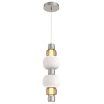 Torno Mandrel Double Pendant - Beige Silver / Bronze