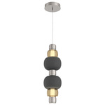 Torno Mandrel Double Pendant - Beige Silver / Bronze