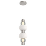 Torno Mandrel Double Pendant - Beige Silver / Smoke