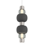 Torno Mandrel Double Pendant - Beige Silver / Smoke