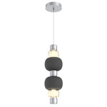 Torno Mandrel Double Pendant - Classic Silver / Amber