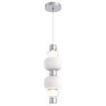 Torno Mandrel Double Pendant - Classic Silver / Clear