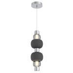 Torno Mandrel Double Pendant - Classic Silver / Smoke
