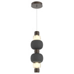 Torno Mandrel Double Pendant - Flat Bronze / Amber