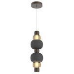 Torno Mandrel Double Pendant - Flat Bronze / Bronze