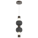 Torno Mandrel Double Pendant - Flat Bronze / Clear