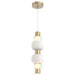 Torno Mandrel Double Pendant - Gilded Brass / Amber