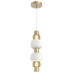 Torno Mandrel Double Pendant - Gilded Brass / Bronze