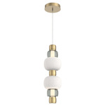 Torno Mandrel Double Pendant - Gilded Brass / Smoke
