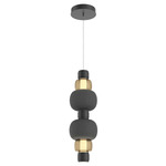 Torno Mandrel Double Pendant - Matte Black / Bronze