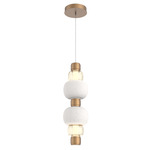Torno Mandrel Double Pendant - Novel Brass / Amber